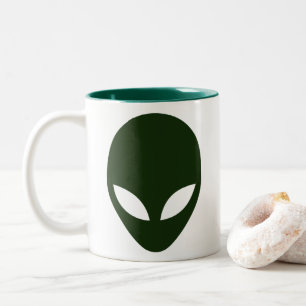 Alien Face Zweifarbige Tasse