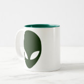 Alien Face Zweifarbige Tasse (Vorderseite Links)