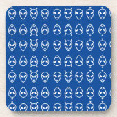 Alien Faces Getränkeuntersetzer (Vorderseite)
