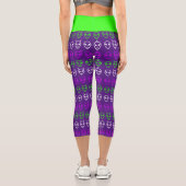 Alien Faces Trio Capri Leggings (Rückseite)