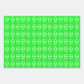 Alien Faces Trio Geschenkpapier Set (Vorderseite 3)