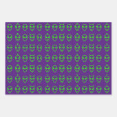 Alien Faces Trio Geschenkpapier Set (Vorderseite 2)