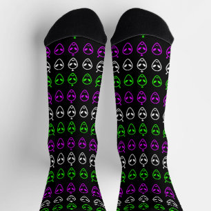 Alien Faces Trio Socken