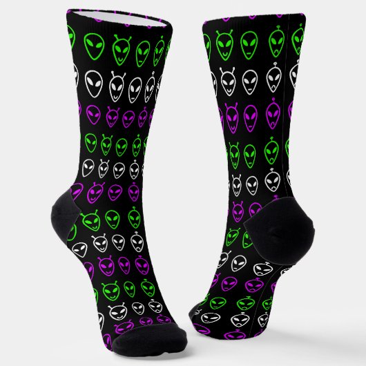 Alien Faces Trio Socken (Gewinkelt)