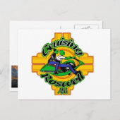 Alien Fahrrad Postkarte (Vorne/Hinten)