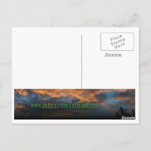 Alien Fahrrad Postkarte (Rückseite)