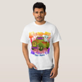 Alien fährt Auto T-Shirt (Vorne ganz)
