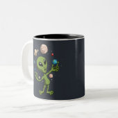 Alien fand das Leben Zweifarbige Tasse (Vorderseite Links)