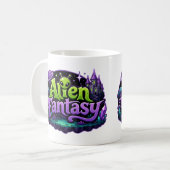Alien-Fantasie-Liebhaber Kaffeetasse (Vorderseite Links)
