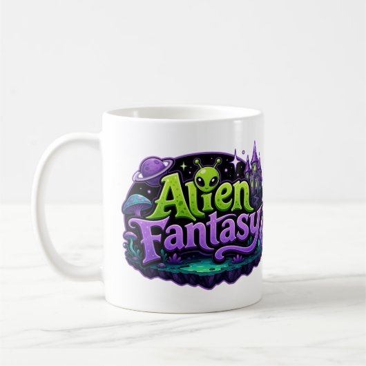 Alien-Fantasie-Liebhaber Kaffeetasse (Links)