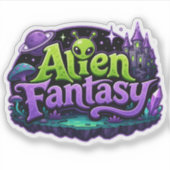 Alien-Fantasy-Liebhaber Aufkleber (Vorderseite)