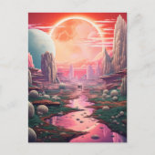 Alien Fantasy World Postkarte (Vorderseite)