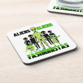 Alien fashionistas. Harte Plastikuntersetzer Getränkeuntersetzer (Linke Seite)