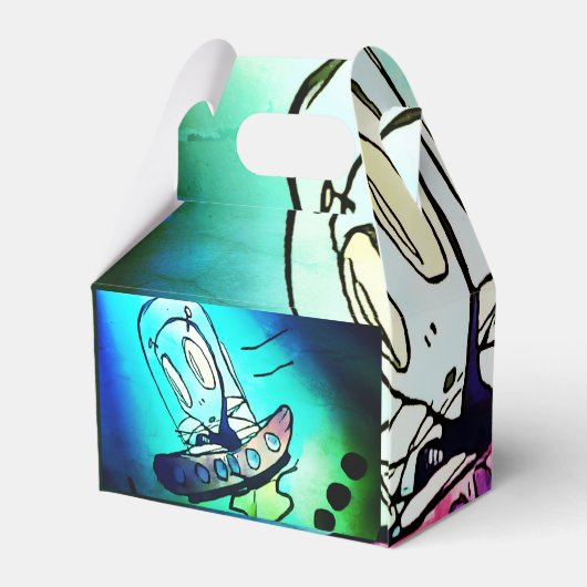 Alien Favor Boxes Geschenkschachtel (Rückseite)