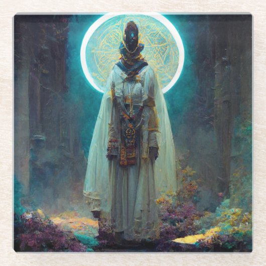 Alien Fee 2 Fantasy Sci-Fi Glasuntersetzer (Vorderseite)