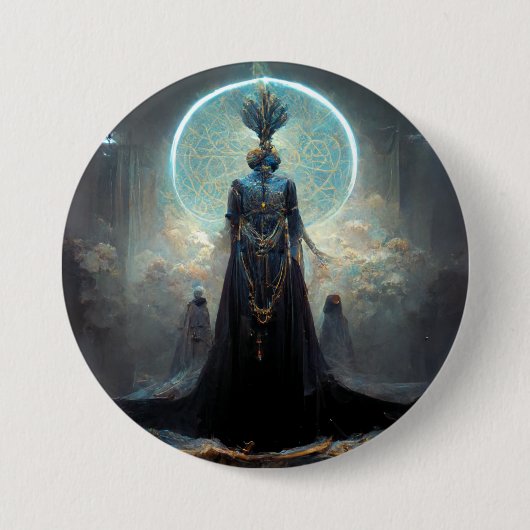 Alien Fee 3 Fantasy Sci-Fi Button (Vorderseite)