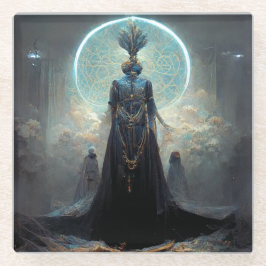 Alien Fee 3 Fantasy Sci-Fi Glasuntersetzer (Vorderseite)