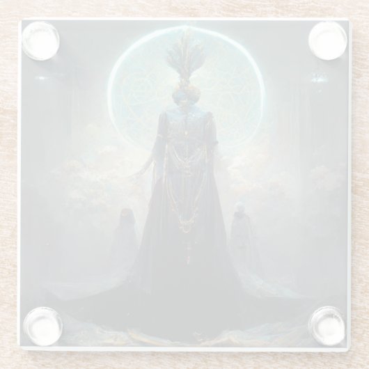 Alien Fee 3 Fantasy Sci-Fi Glasuntersetzer (Rückseite)