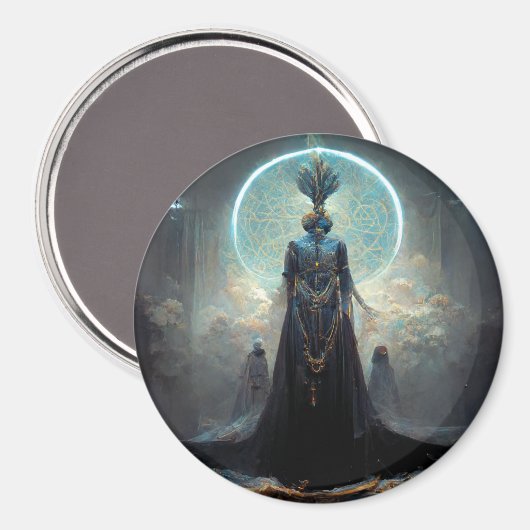 Alien Fee 3 Fantasy Sci-Fi Magnet (Vorderseite/Rückseite)