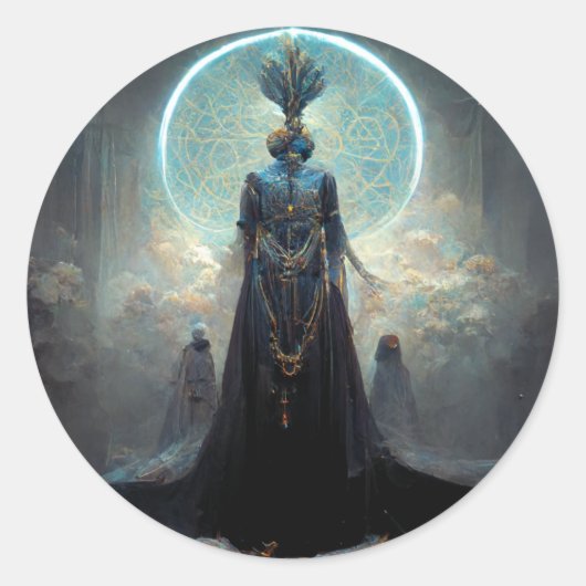 Alien Fee 3 Fantasy Sci-Fi Runder Aufkleber (Vorderseite)