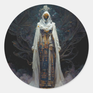 Alien Fee Fantasy Sci-Fi Runder Aufkleber