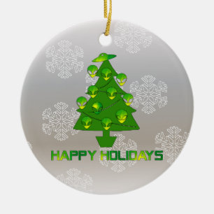 Alien-Feiertags-Baum Keramikornament