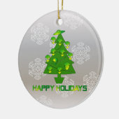 Alien-Feiertags-Baum Keramikornament (Links)