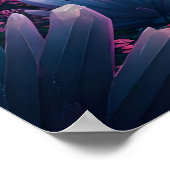 Alien Figure geht zu einem Sternenfernplaneten Poster (Ecke)