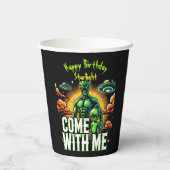 Alien Figures: Abenteuer im Weltraum Pappbecher (Rückseite)