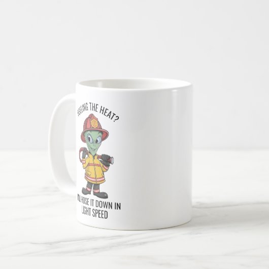 Alien Firefighter Kaffeetasse (Vorderseite Links)
