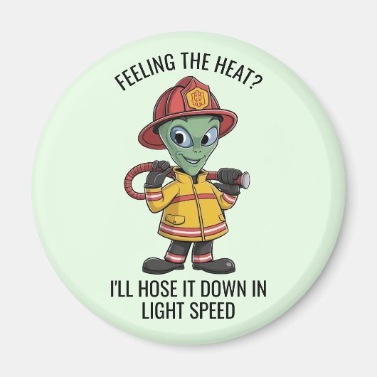 Alien Firefighter Magnet (Vorne)