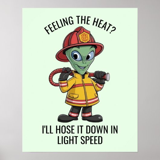 Alien Firefighter Poster (Vorne)