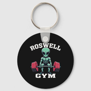 Alien Fitnessstudio Lustiges UFO Roswell Bodybuild Schlüsselanhänger