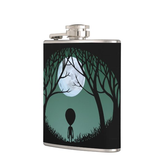 Alien Flask Alien Gray Drink Flask Personalisieren Flachmann (Links)