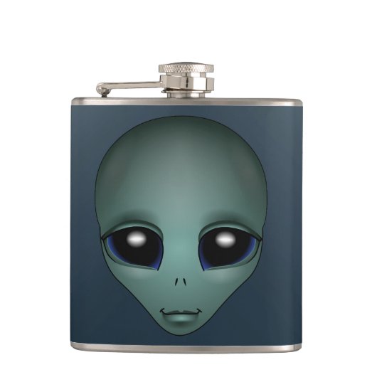 Alien Flask Alien Gray Drink Flask Personalisieren Flachmann (Vorderseite)