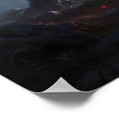 Alien Forest, geflechtete Bäume, leuchtende rote O Poster (Ecke)