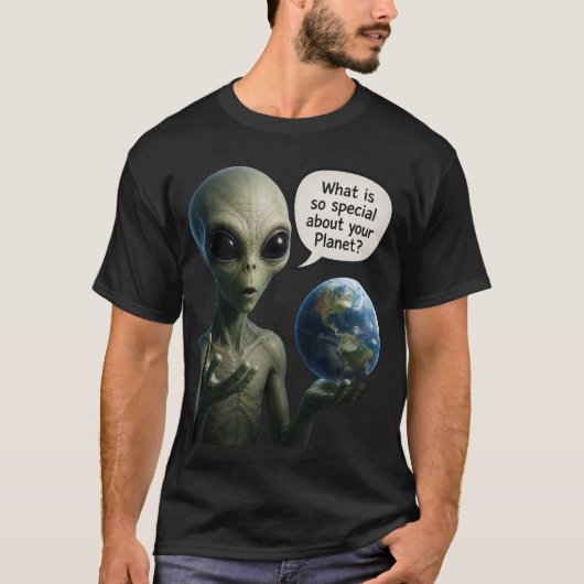 Alien-Frage T-Shirt (Vorderseite)