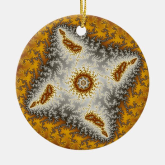 Alien Fraktal Keramik Ornament (Vorne)