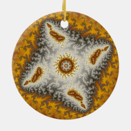 Alien Fraktal Keramik Ornament (Hinten)