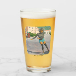 Alien Frau Roller Skaten Fantasy Drink Glass Glas