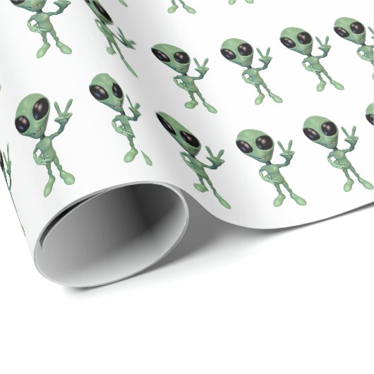 Alien - Friede / Unterzeichnung Geschenkpapier (Rolleneckpunkt)
