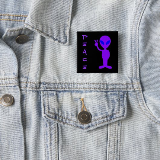 Alien Frieden Button (Beispiel)