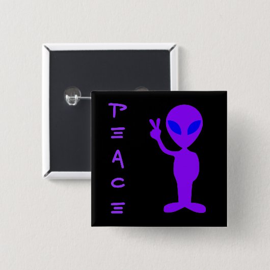 Alien Frieden Button (Vorne & Hinten)