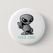 Alien-Frieden Button (Vorderseite)