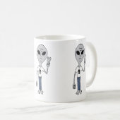 Alien Frieden Kaffeetasse (VorderseiteRechts)