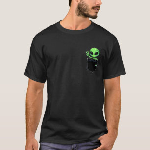 Alien-Frieden-Tasche-Ufo-Lustiges-Alien-Liebhaber- T-Shirt