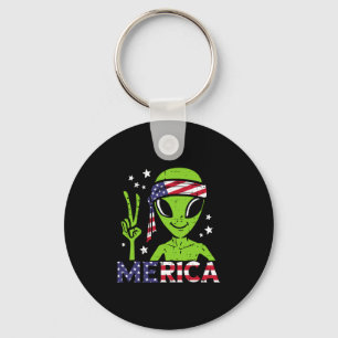 Alien Friedenshand Amerika vierter Juli 4. patriot Schlüsselanhänger