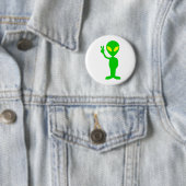 Alien-Friedenszeichen Button (Beispiel)