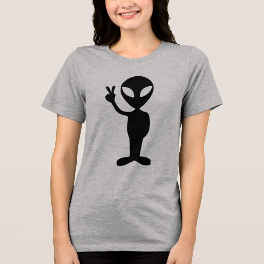 Alien, Friedenszeichen geben, T - Shirt (Vorderseite)
