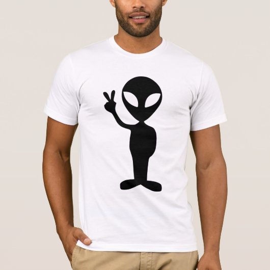 Alien, Friedenszeichen geben, T - Shirt (Vorderseite)